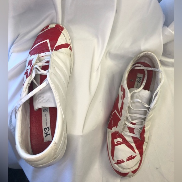 Super Rare Y-3 Adidas with abstract Yohji Yamamoto 12 white & Red - Picture 7 of 14